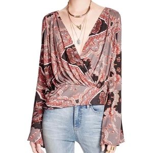 Free People Fiona Top Wrap Blouse ❤️